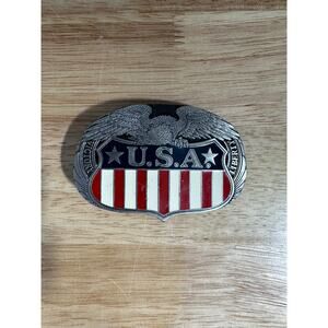 Buckle Bakery USA Victory Liberty #1679 Belt Buckle 1985 Flag Belt Buckle